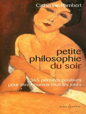 cover image of Petite philosophie du soir